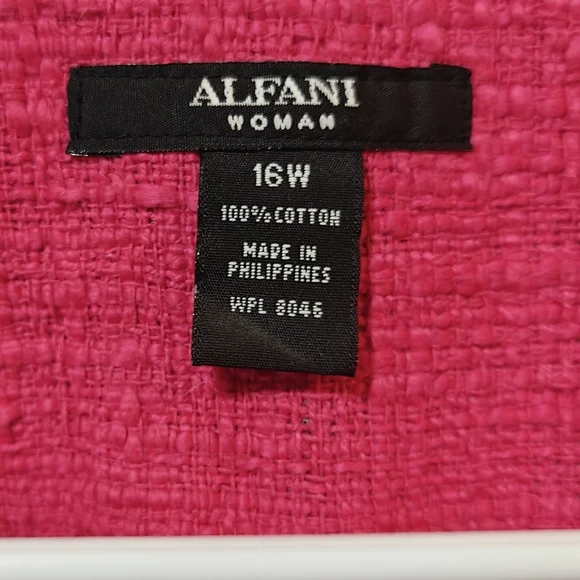 Y2K Alfani Blazer 16W Hot Pink Tweed Legally Blonde Themed Barbiecore Barbie - Picture 5 of 5